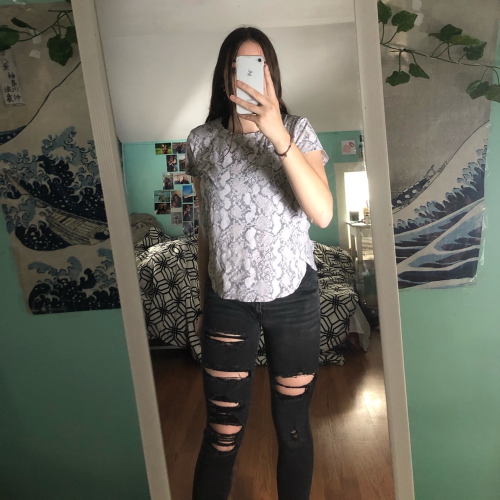 black ripped jeans